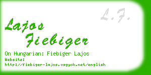 lajos fiebiger business card